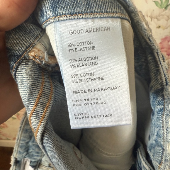 NWT GOOD AMERICAN Good Girlfriend Crop Straight Leg Jeans Indigo026 size 16 - Picture 8 of 8